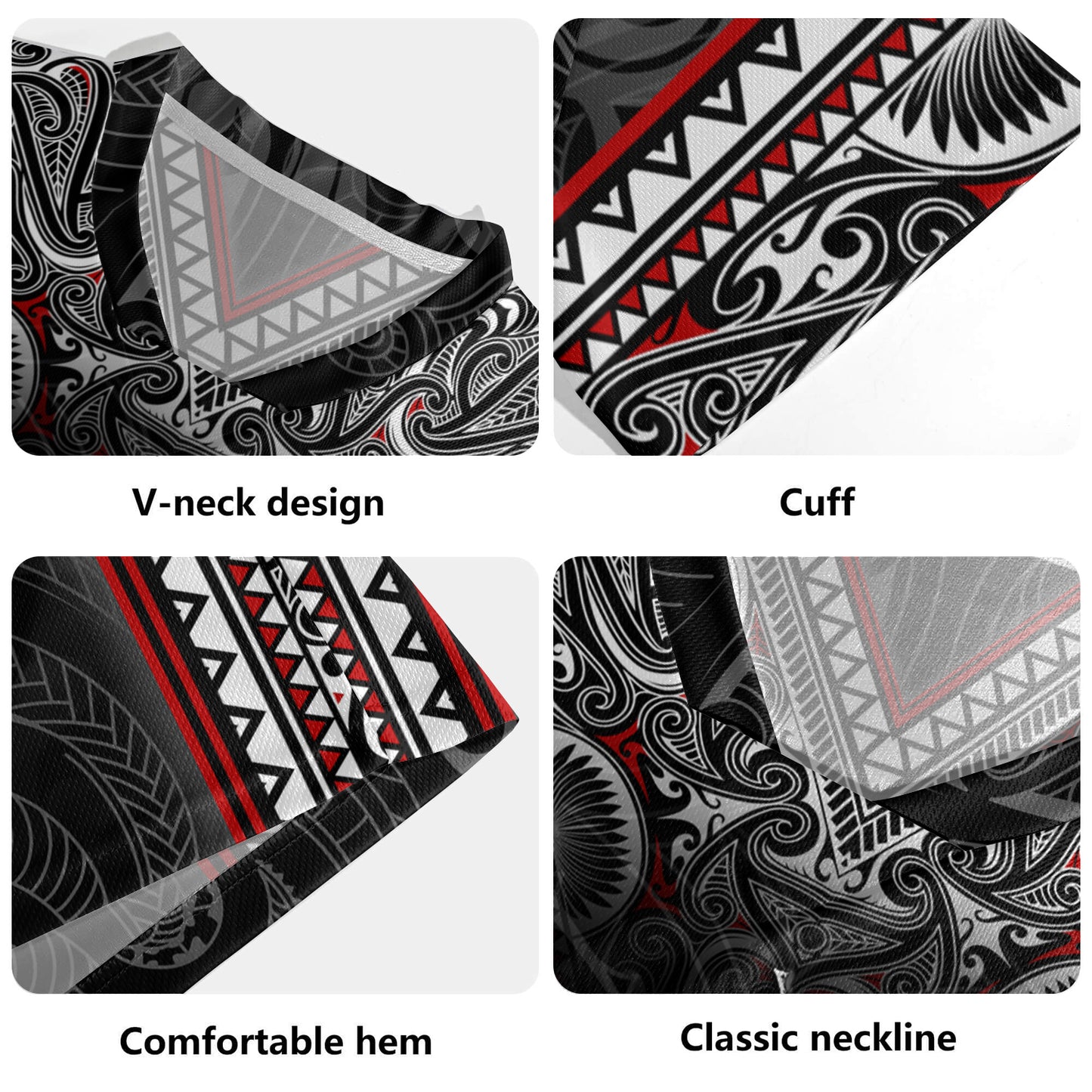 New Zealand Maori Patterns With Map Silver Fern Men's All Over Printing Rugby Jersey