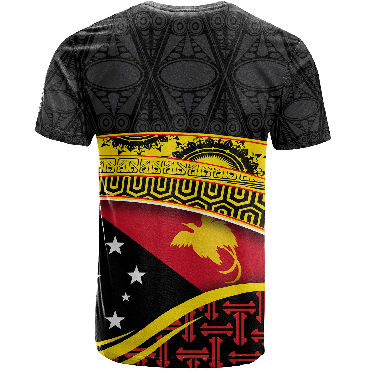 Papua New Guinea Custom Personalized T-Shirt With Tribal Motif Independence Day 2023