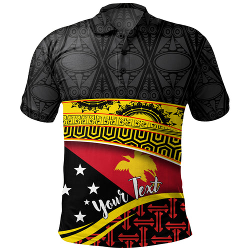 Papua New Guinea Custom Personalized Polo Shirt With Tribal Motif Independence Day 2023
