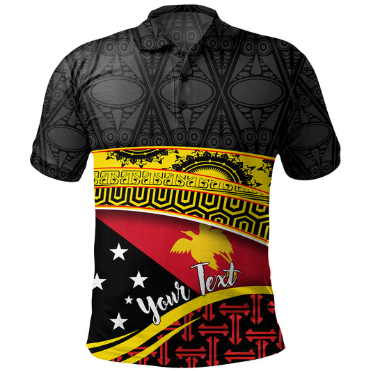 Papua New Guinea Custom Personalized Polo Shirt With Tribal Motif Independence Day 2023