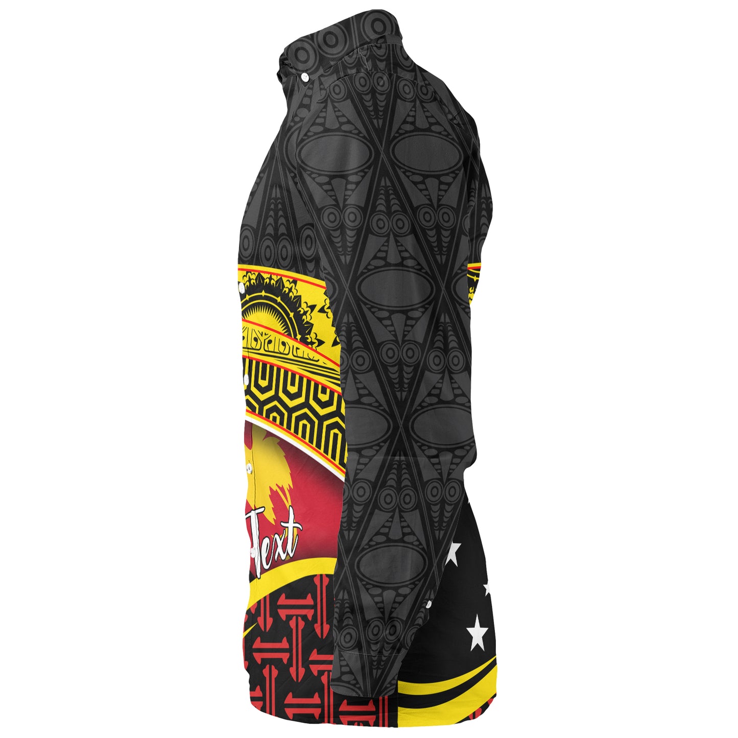 Papua New Guinea Custom Personalized Long Sleeve Shirt With Tribal Motif Independence Day 2023