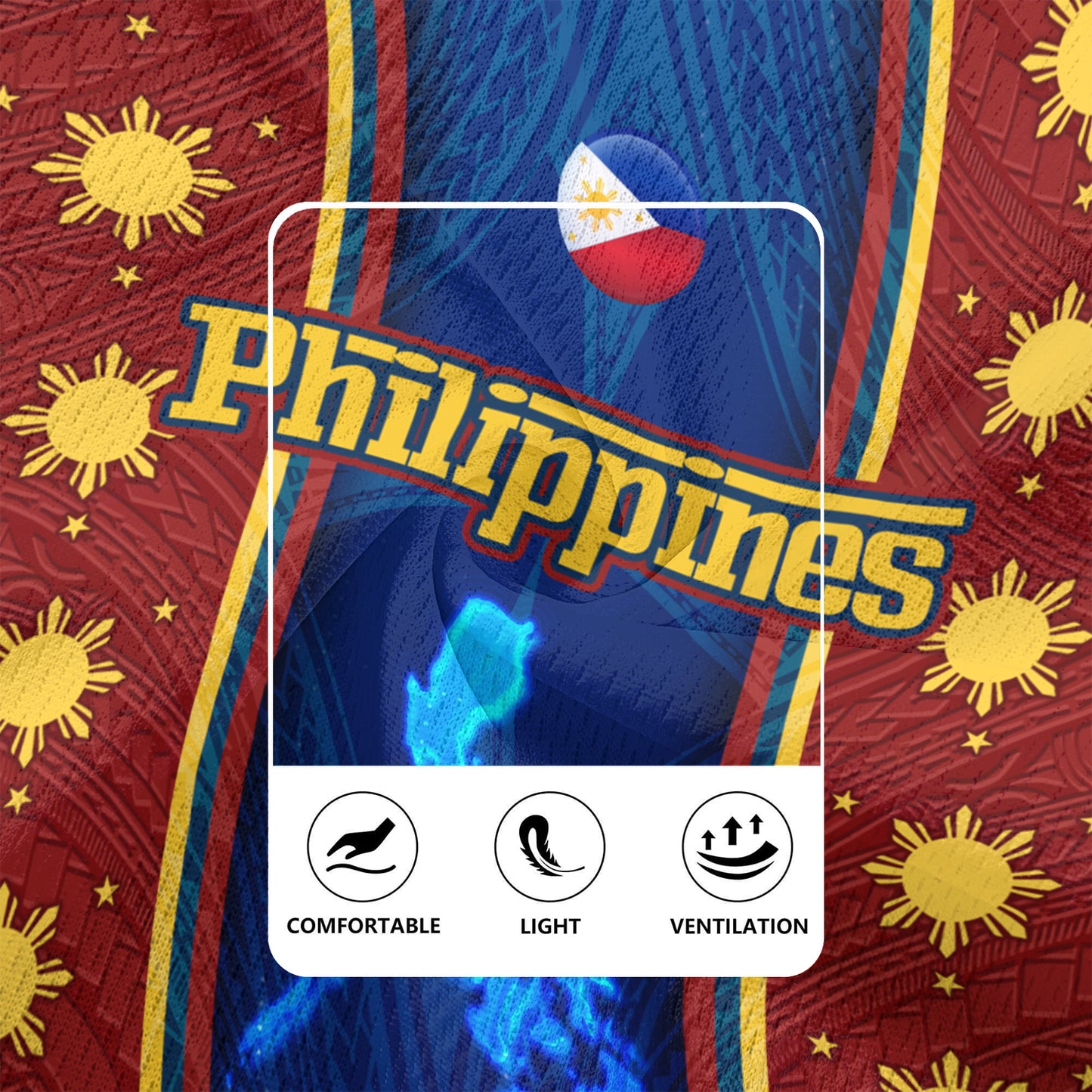 Philippines Filipinos Tribal Sun Traditional Patterns Men's All Over Printing Rugby Jersey