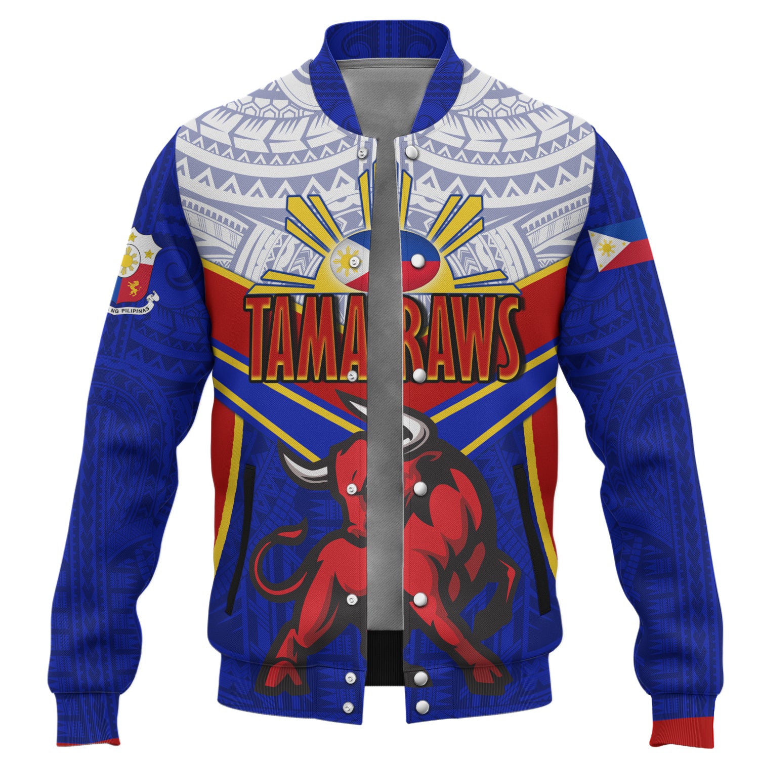 Philippines Filipinos Baseball Jacket Tamaraws Mascot Sport Style