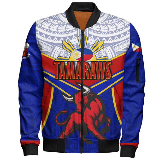 Philippines Filipinos Bomber Jacket Tamaraws Mascot Sport Style