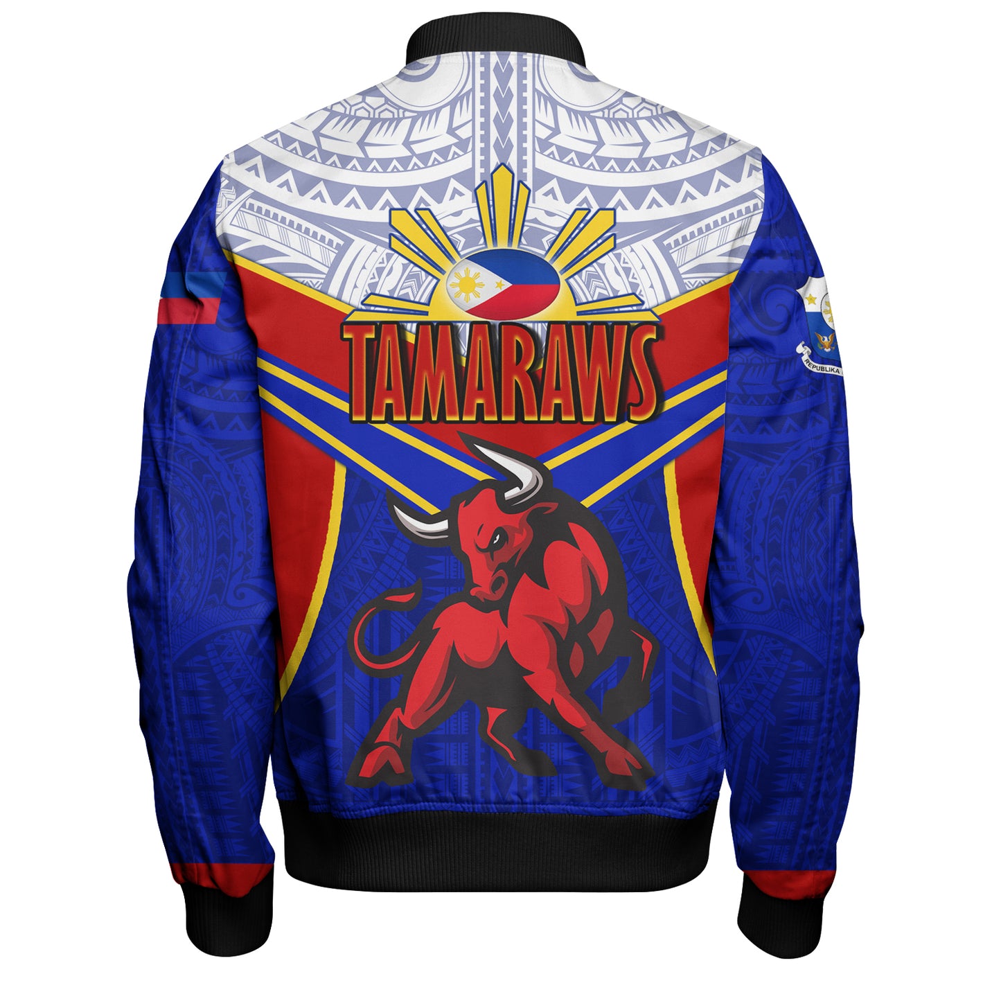 Philippines Filipinos Bomber Jacket Tamaraws Mascot Sport Style