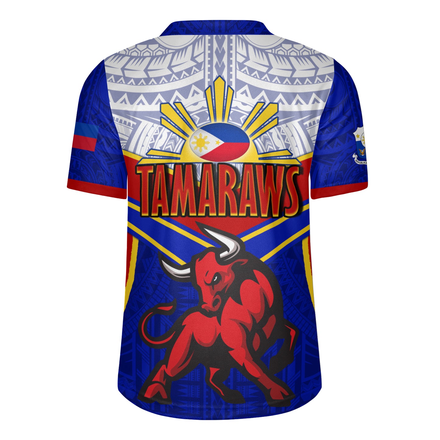 Philippines Filipinos Tamaraws Mascot Sport Style Men's All Over Printing Rugby Jersey