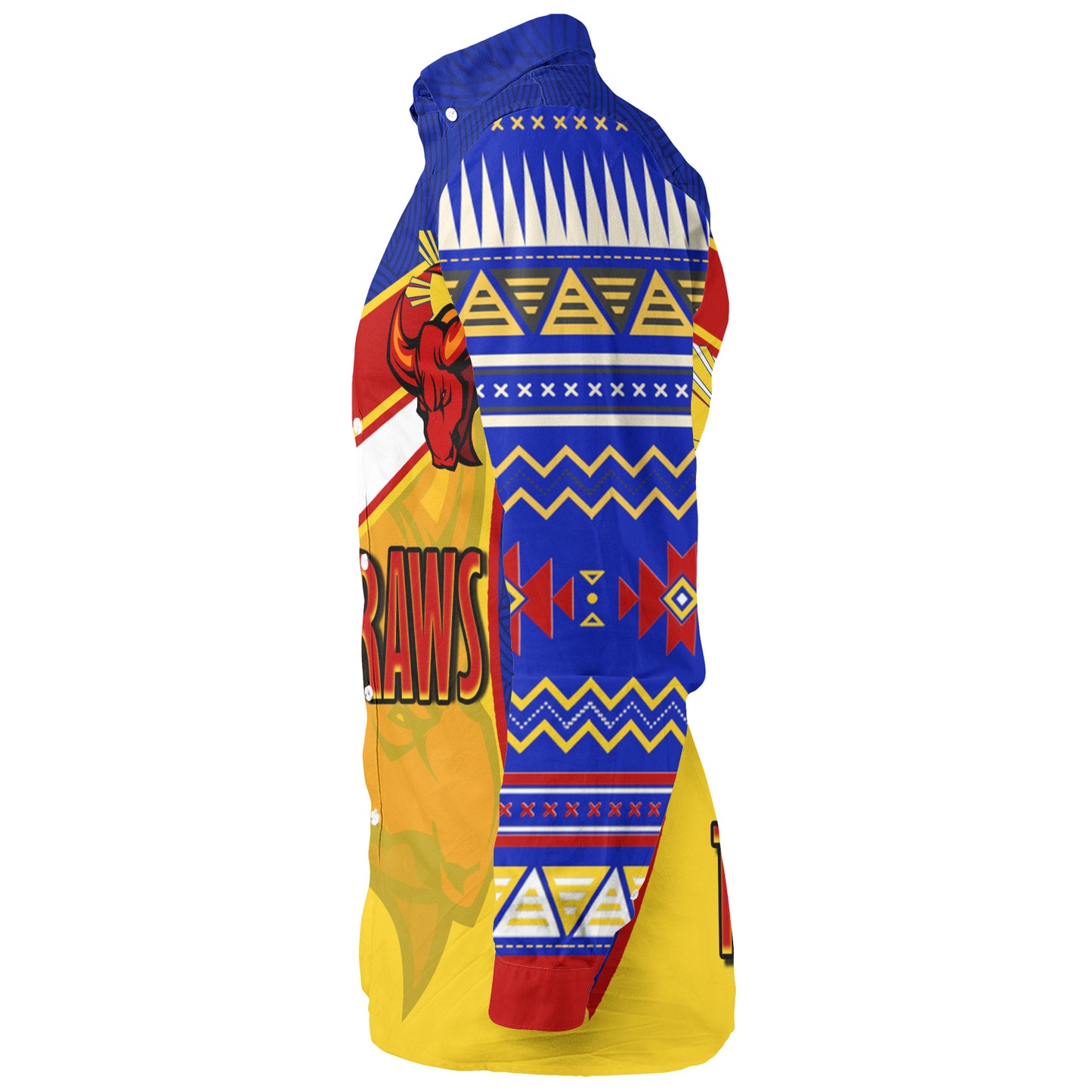 Philippines Filipinos Long Sleeve Shirt Tamaraws Mascot With Flag