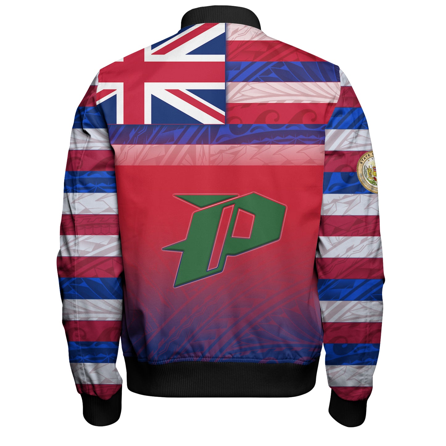 Hawaii PÄhoa High & Intermediate High School Bomber Jacket Flag Color With Traditional Patterns