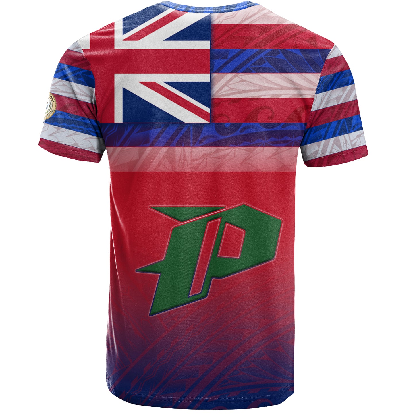 Hawaii PÄhoa High & Intermediate High School T-Shirt Flag Color With Traditional Patterns