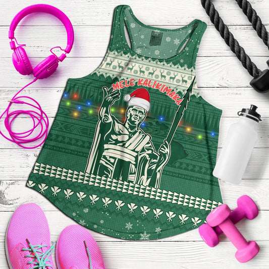 Hawaii Women Tank Christmas Hawaii King Tribal Pattern