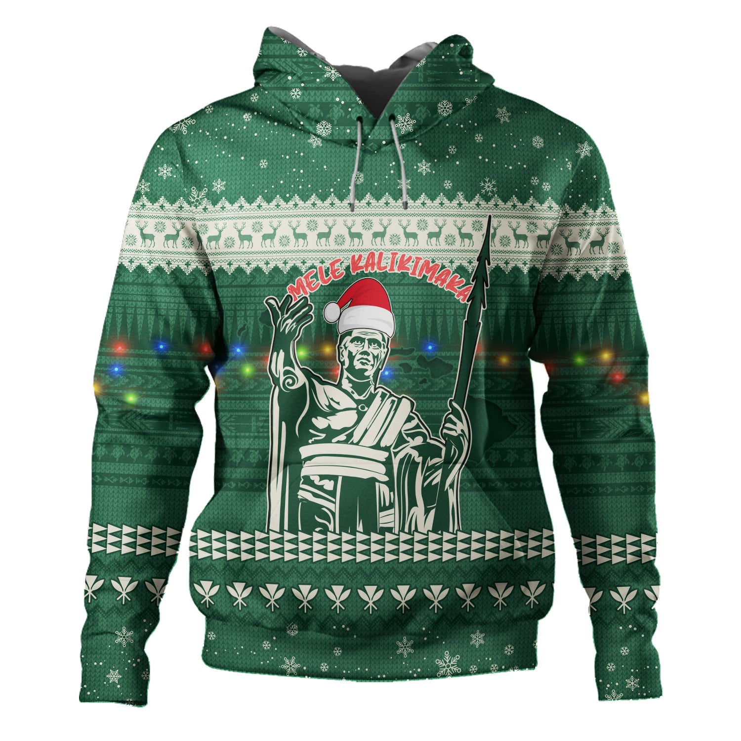 Hawaii Hoodie Christmas Hawaii King Tribal Pattern