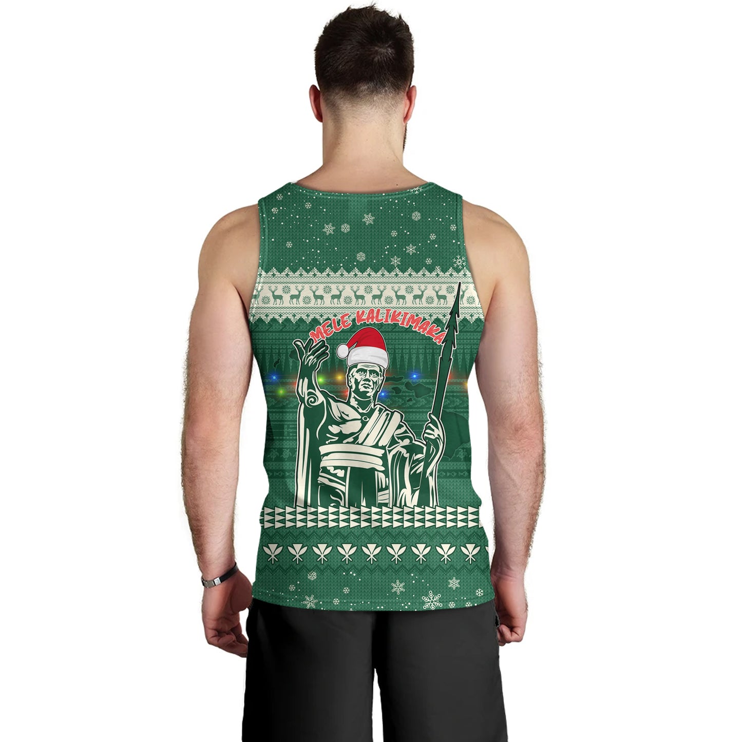 Hawaii Tank Top Christmas Hawaii King Tribal Pattern