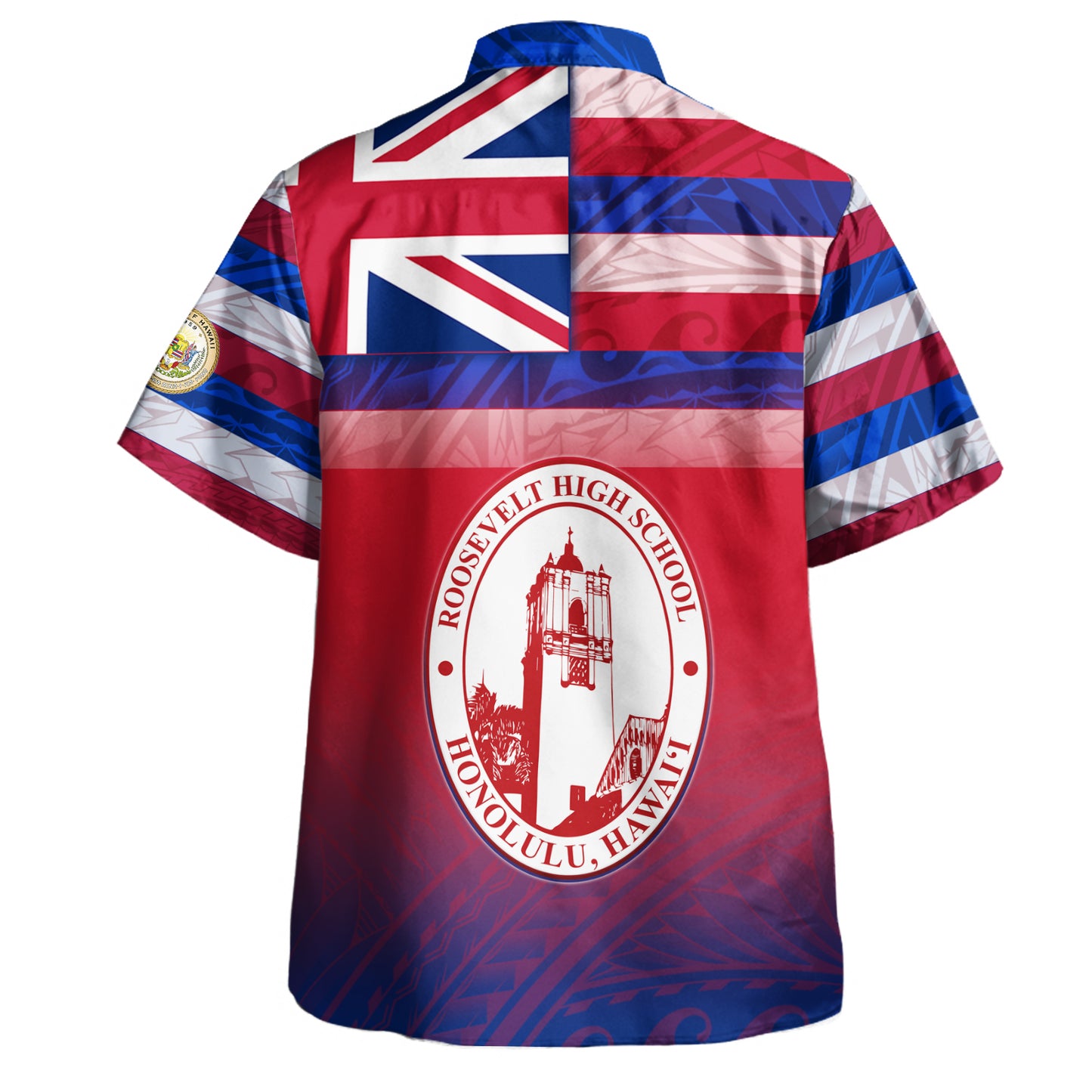 Hawaii President Theodore Roosevelt High School Hawaii Shirt Flag Color With Traditional Patterns