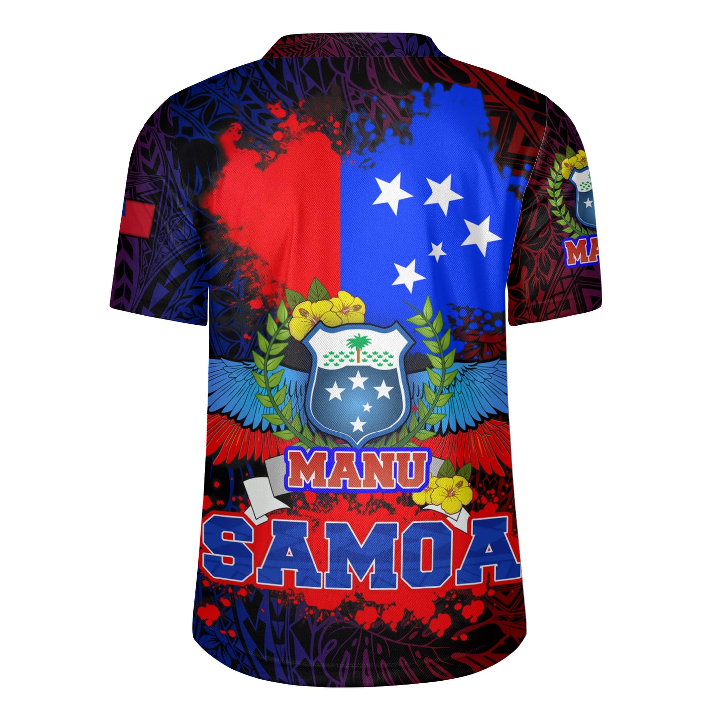 Samoa Rugby Jersey Manu Wings Color Flag Style