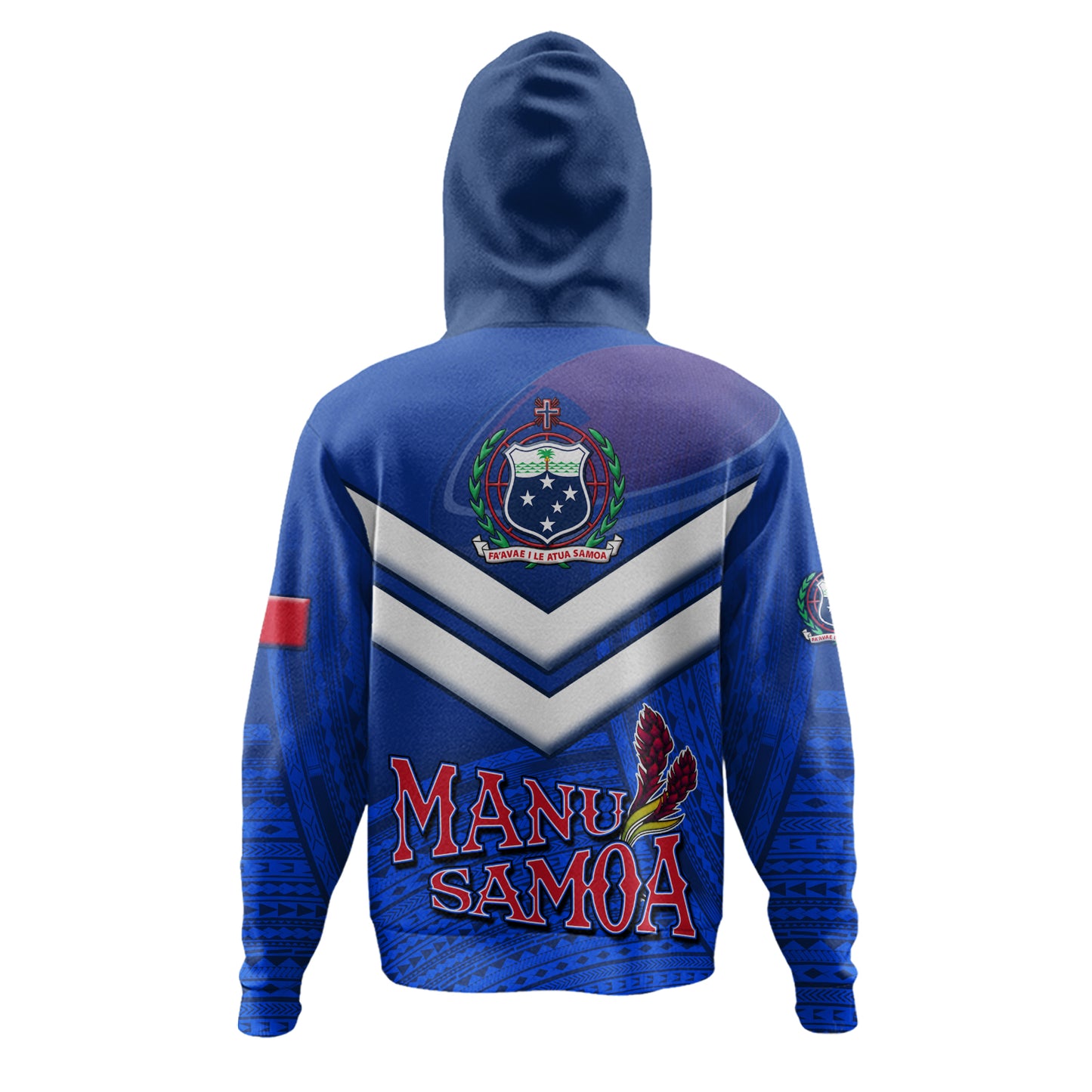 Samoa Hoodie Samoa Tradition Patterns With Rugby Ball