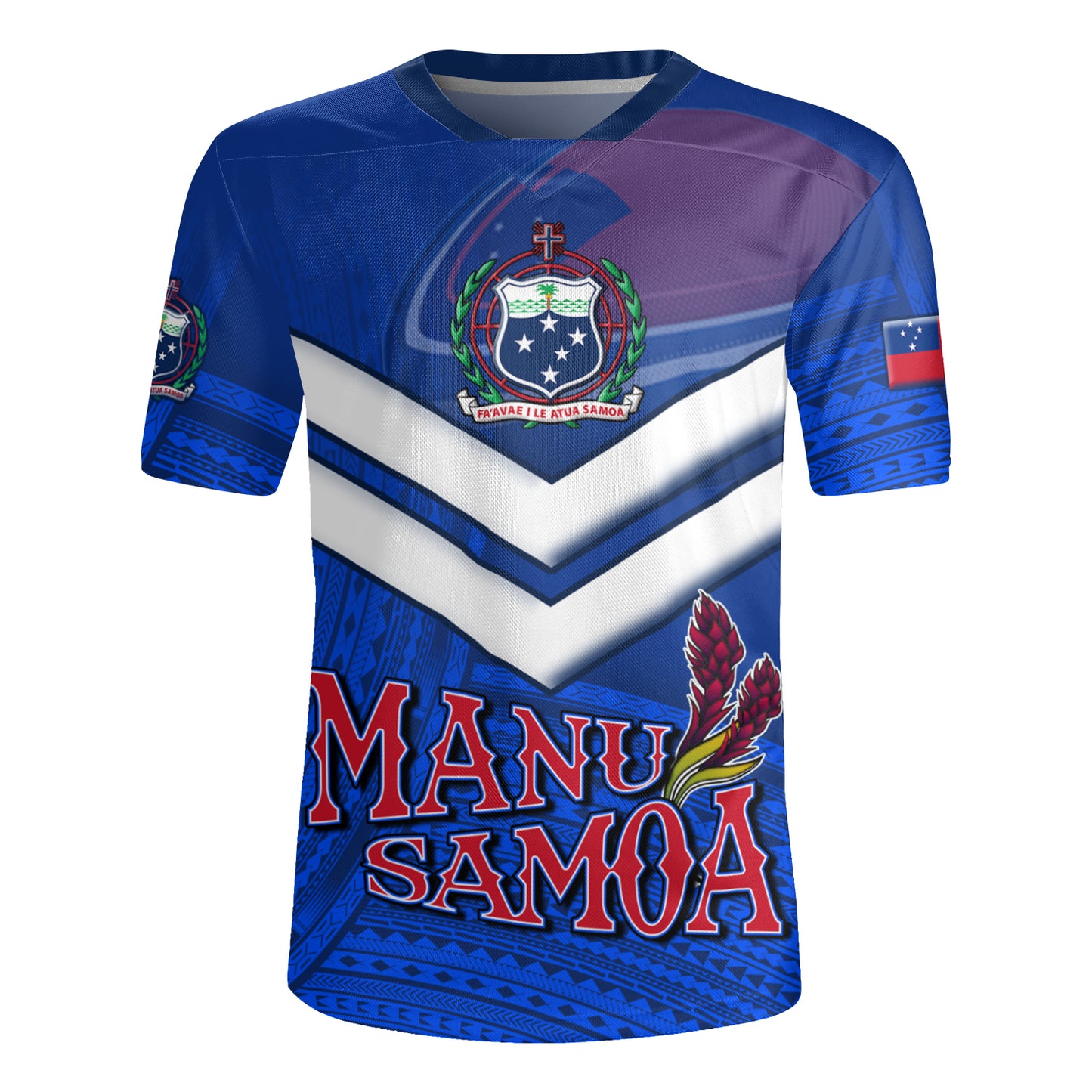 Samoa Tradition Patterns With Rugby Men's All Over Printing Rugby Jersey