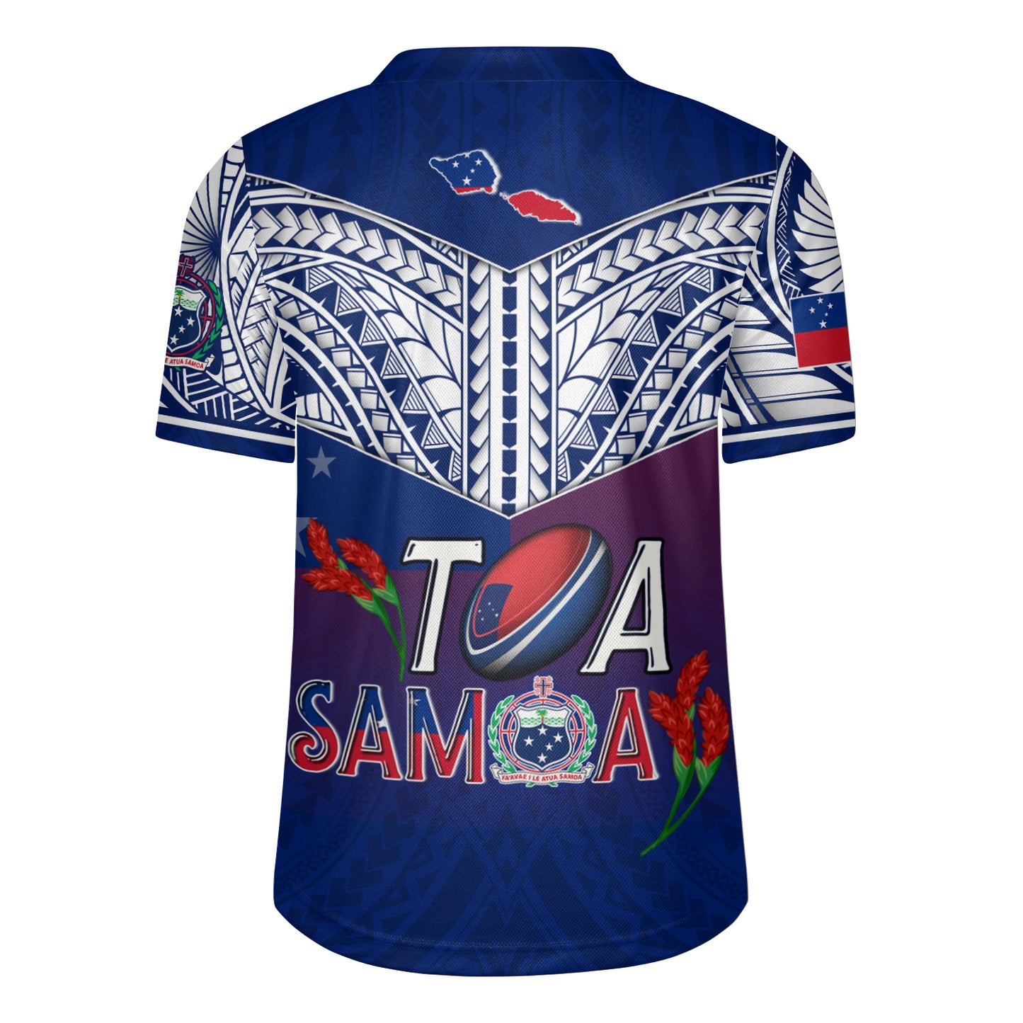 Samoa Toa Samoa Teuilia Flowers Style Men's All Over Printing Rugby Jersey