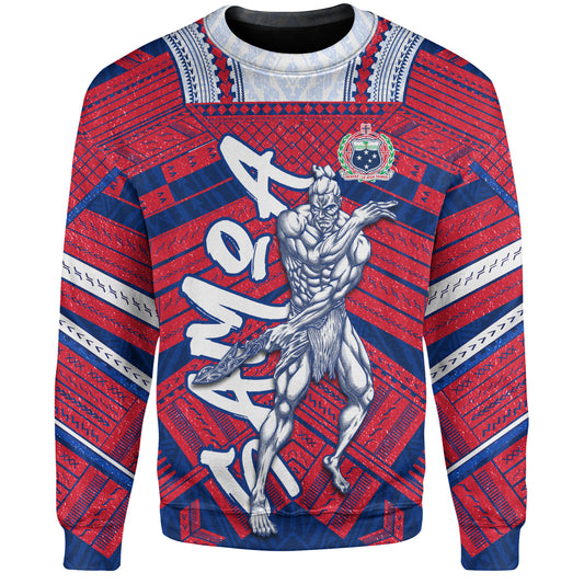 Samoa Sweatshirt Samoa Warrior Tribal Pattern