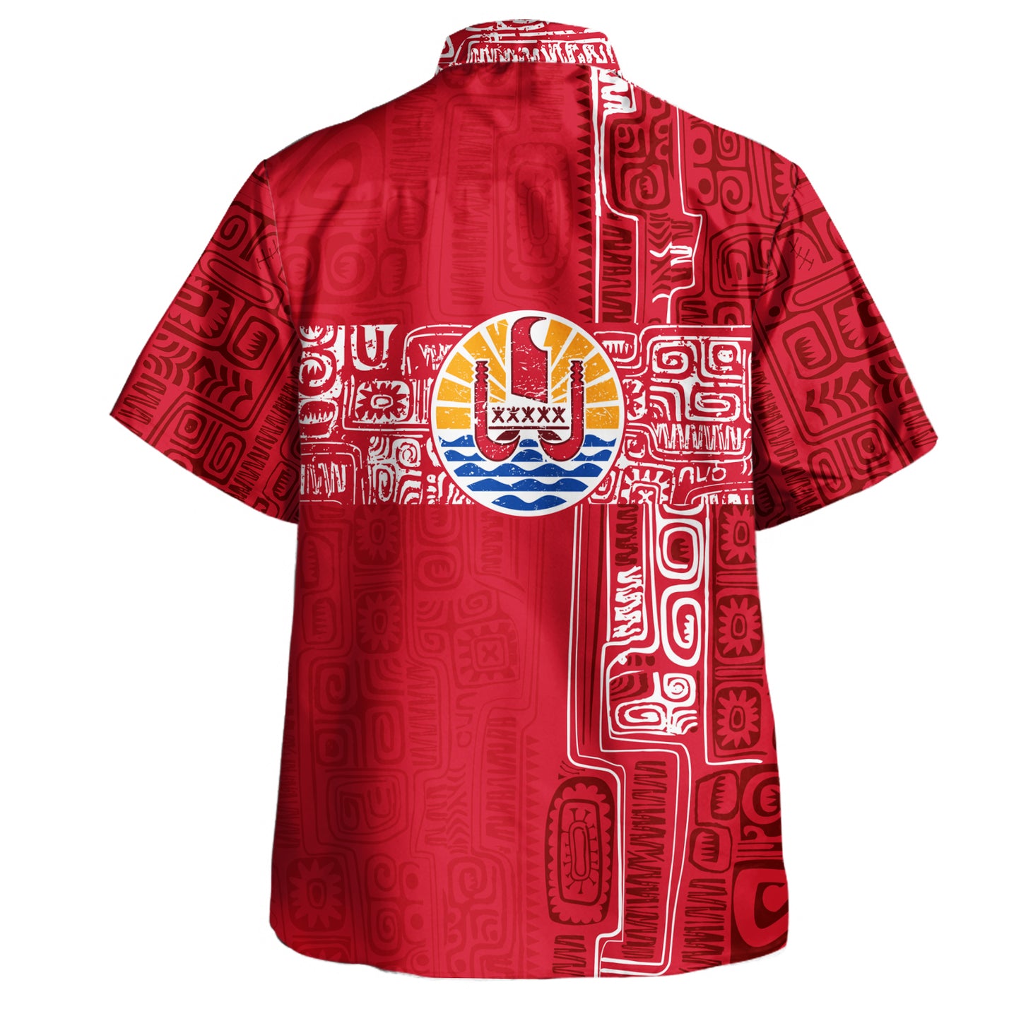 Tahiti Hawaiian Shirt Coat Of Arms Coconut