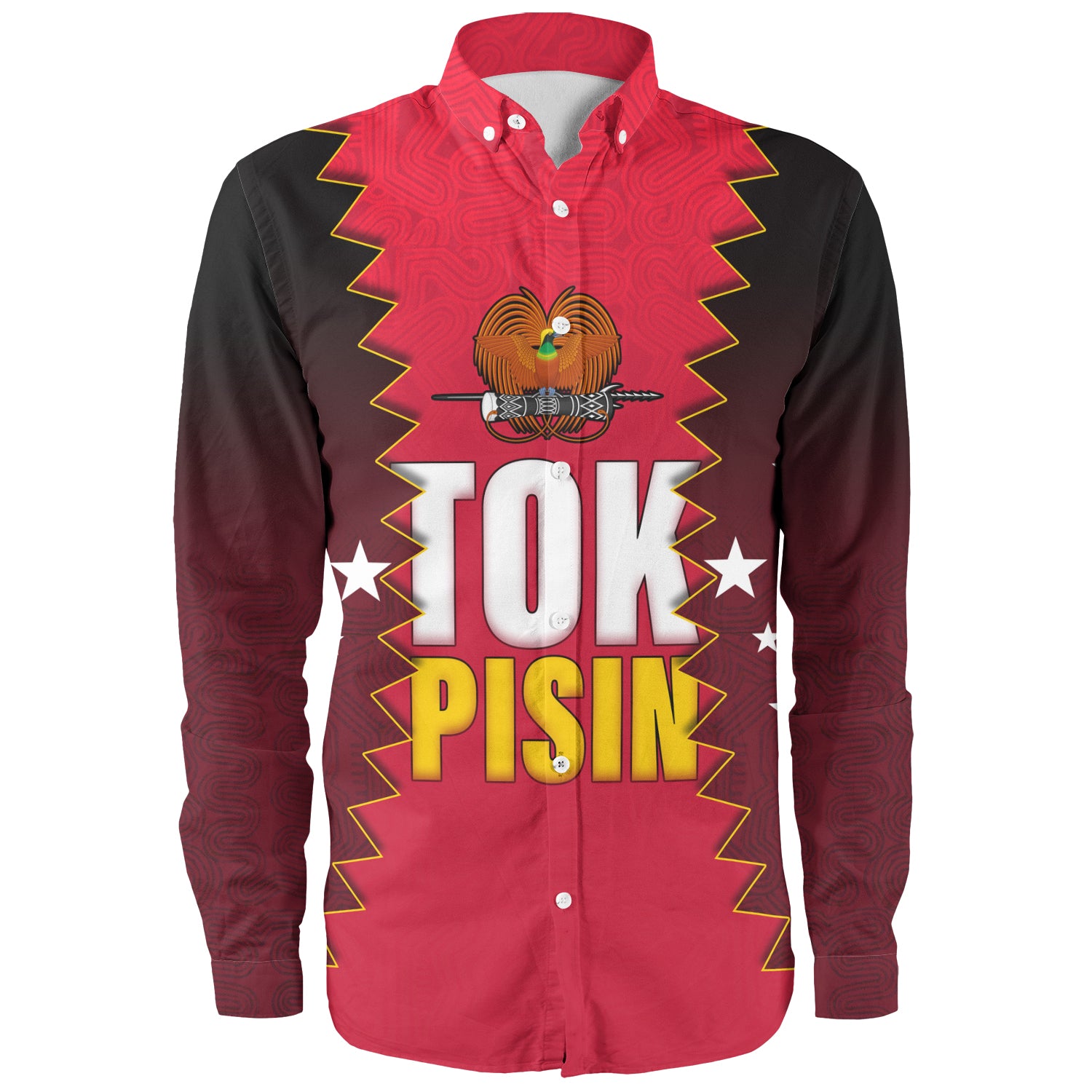 Papua New Guinea Long Sleeve Shirt PNG Tokpisin Languge Polynesian