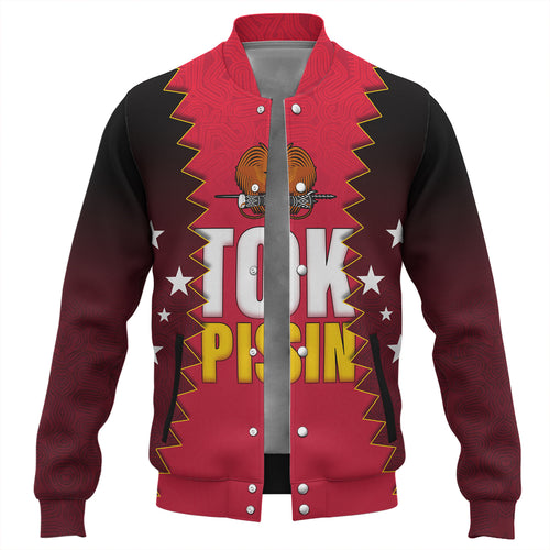 Papua New Guinea Baseball Jacket PNG Tokpisin Languge Polynesian