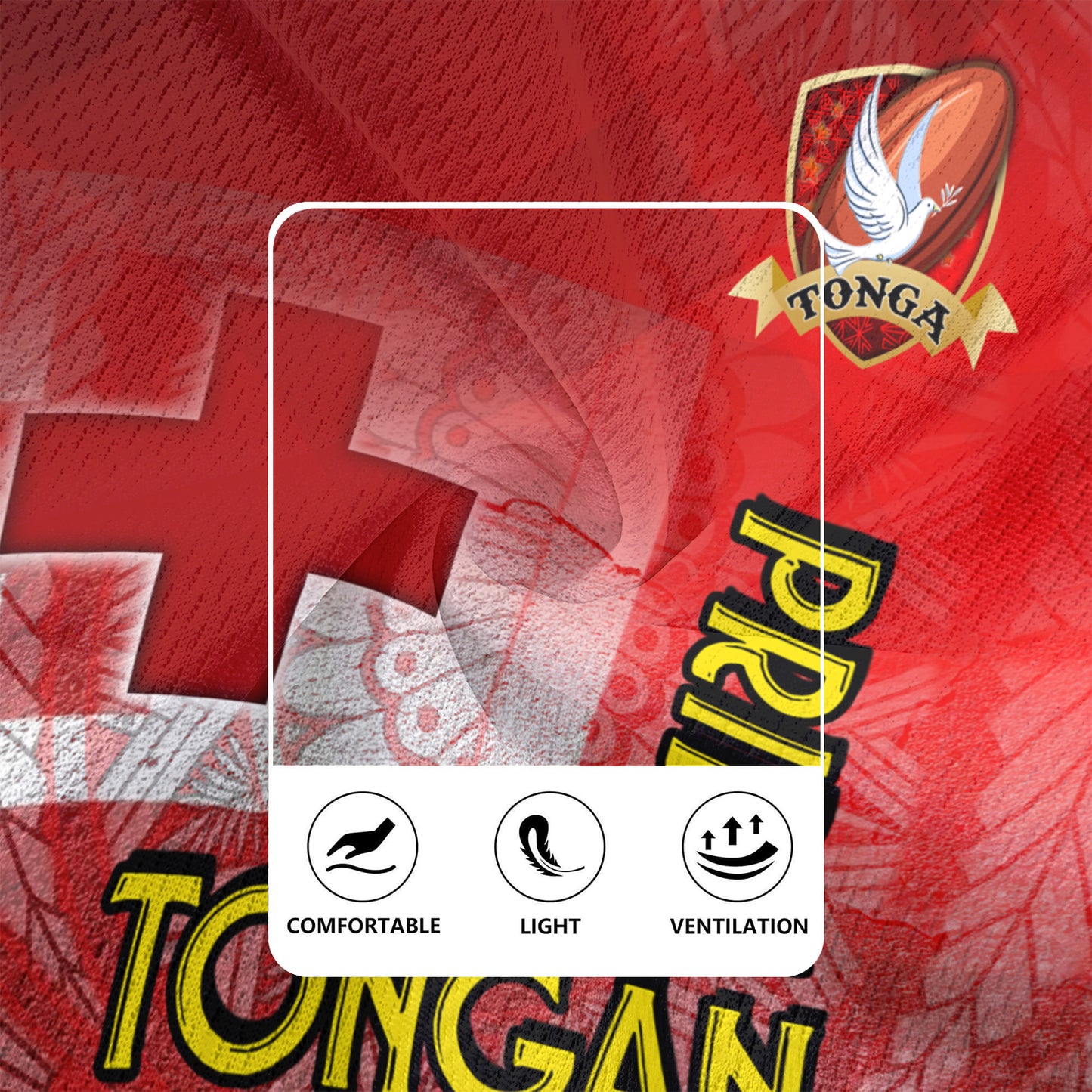 Tonga Flag Rugby Pride Style Custom Personalised Men's All Over Printing Rugby Jersey