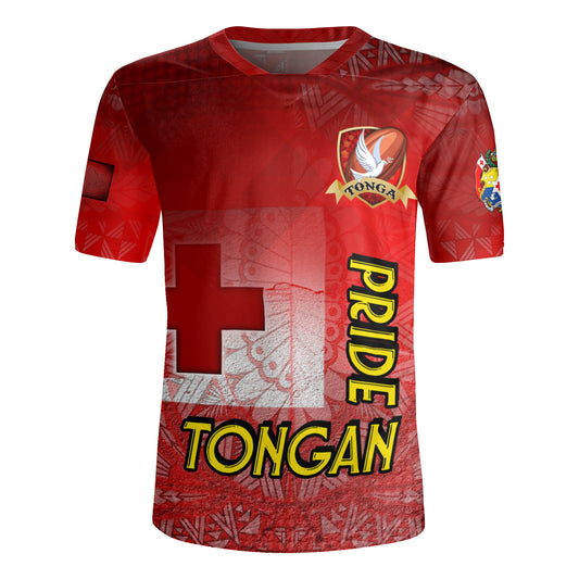 Tonga Flag Rugby Pride Style Custom Personalised Men's All Over Printing Rugby Jersey