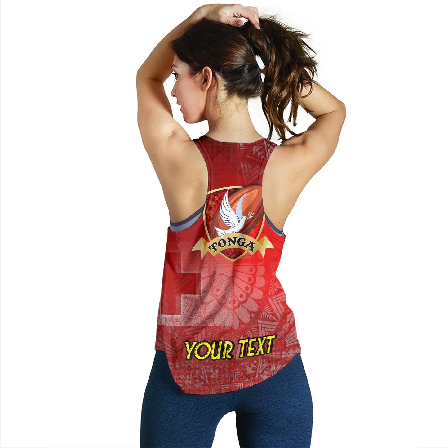 Tonga Custom Personalised Women Tank Tongan Flag Rugby Pride Style