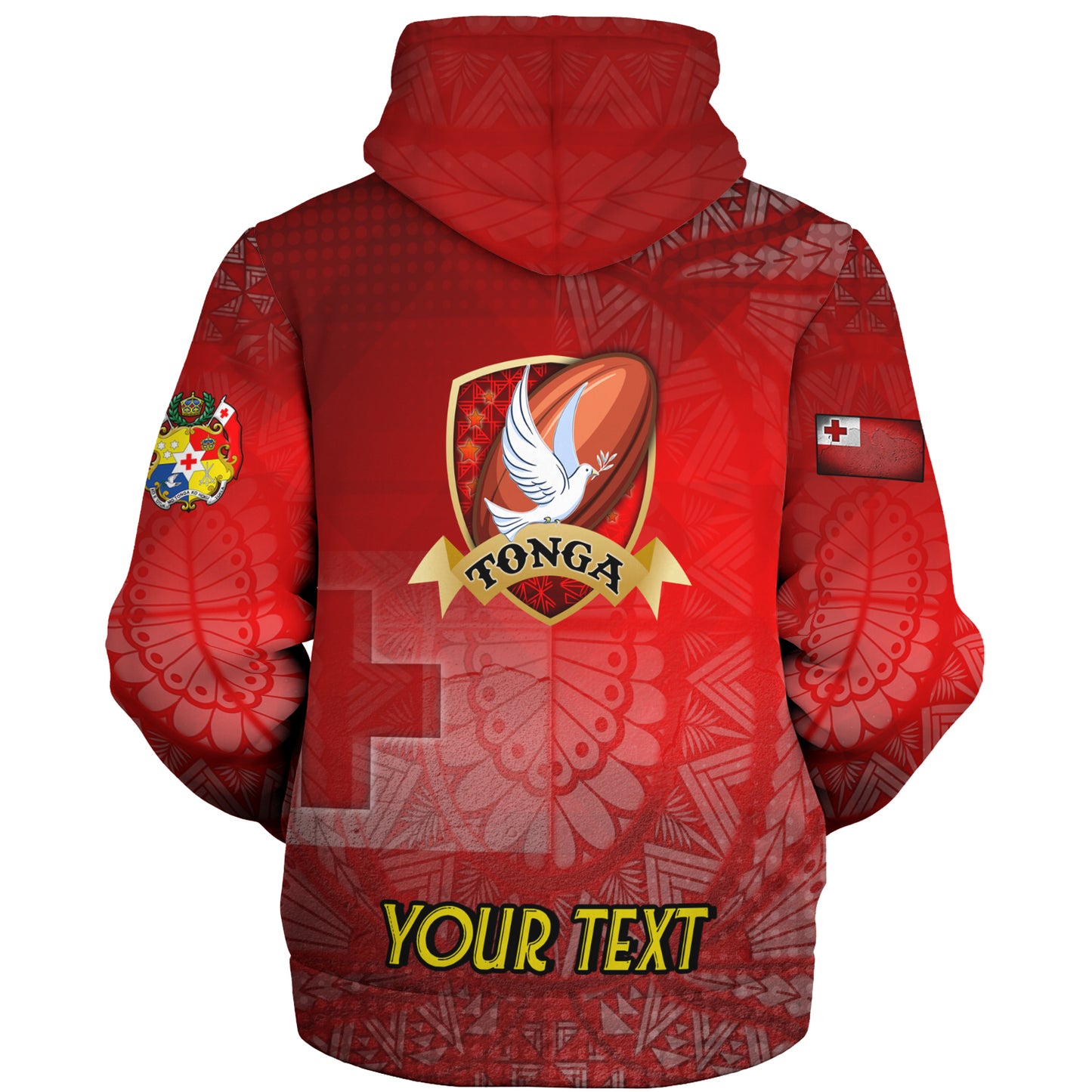 Tonga Custom Personalised Sherpa Hoodie Tongan Flag Rugby Pride Style