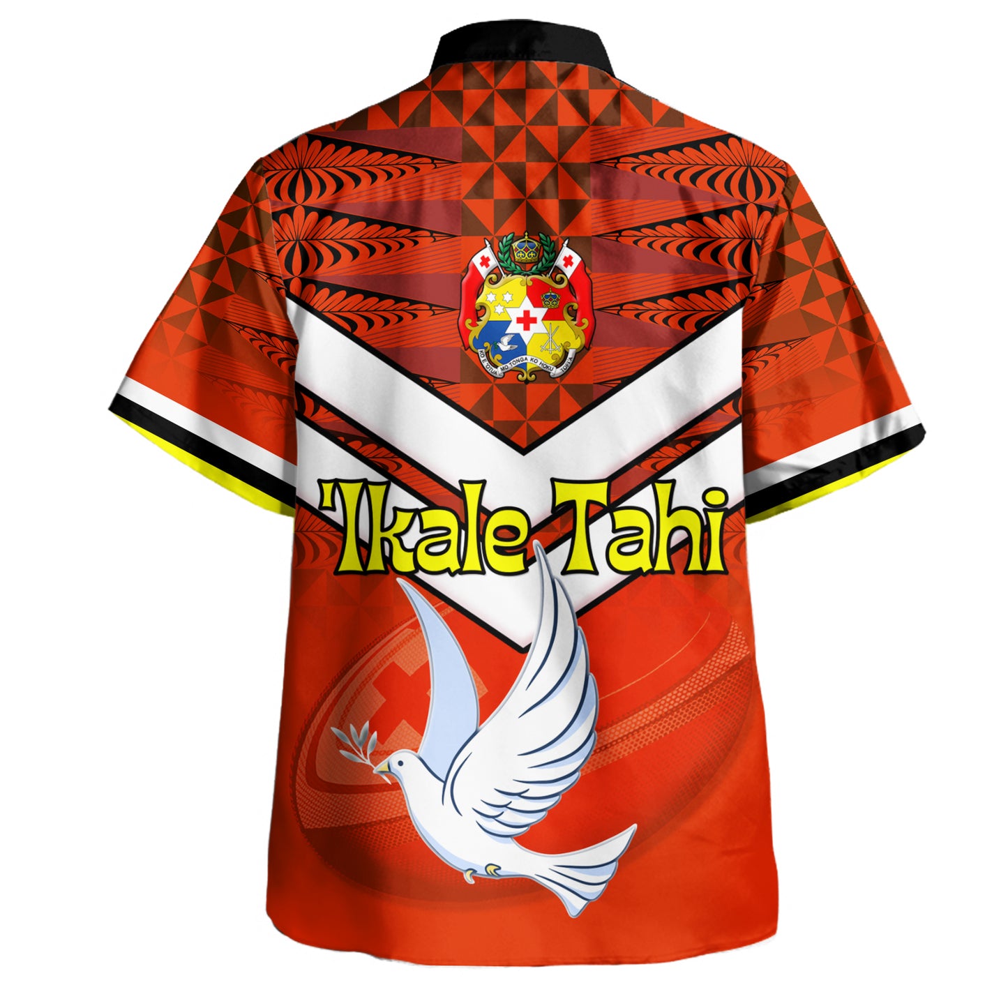 Tonga Hawaiian Shirt Tonga Tradition Patterns With Rugby Ball