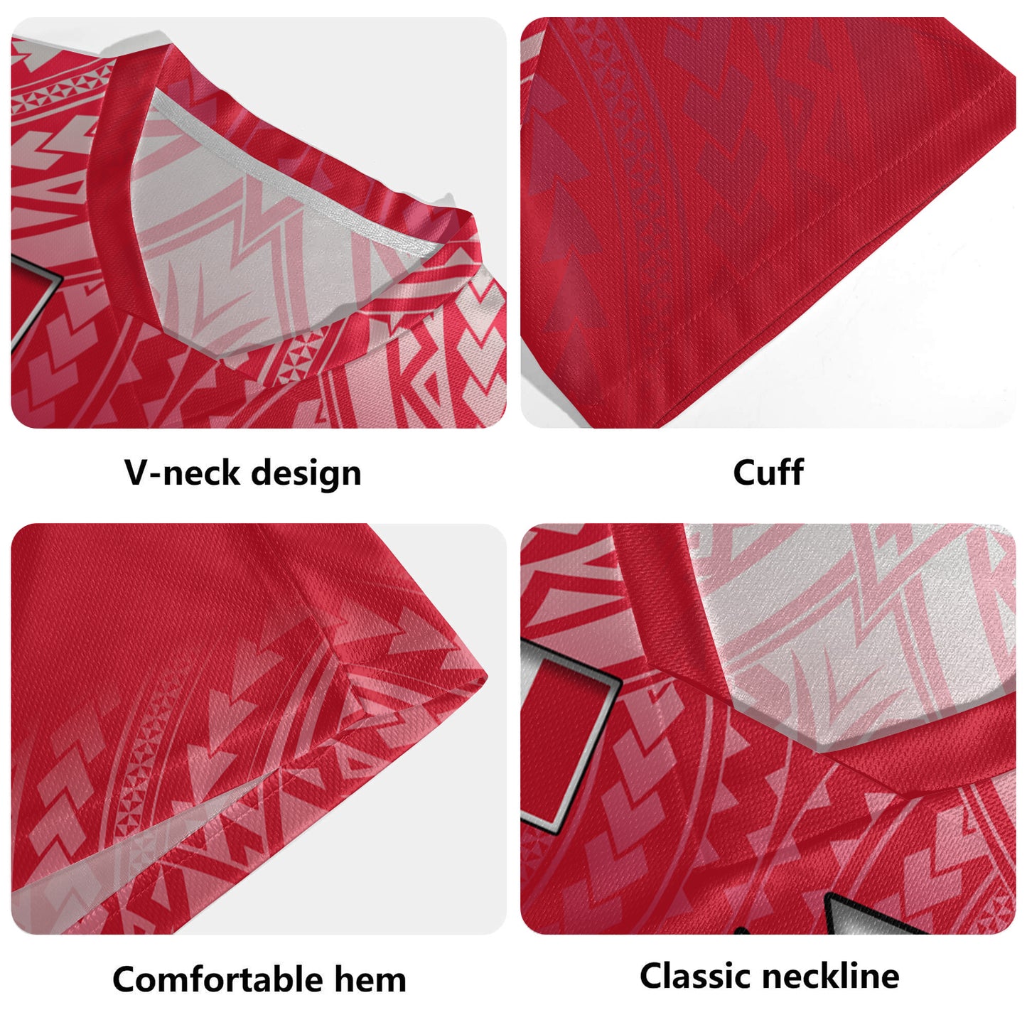 Wallis And Futuna Flag Color With Traditional Patterns Men's All Over Printing Rugby Jersey
