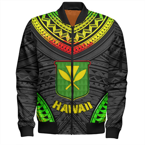 Hawaii Bomber Jacket Kanaka Maoli Polynesian Pattern Bet