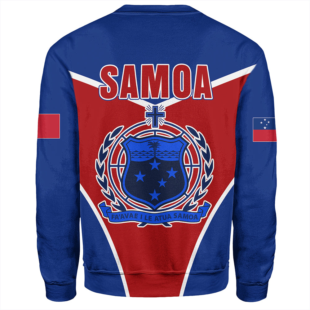 Samoa Sweatshirt Samoa Flag And Coat Of Arms Style