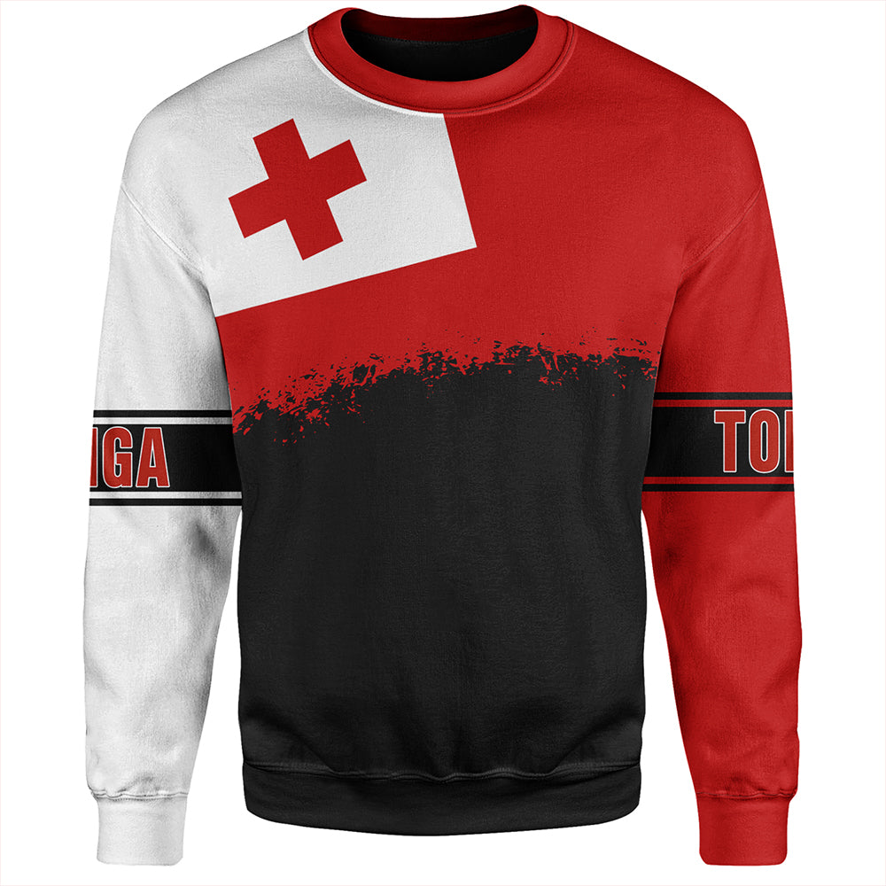 Tonga Sweatshirt Tonga Flag Grunge