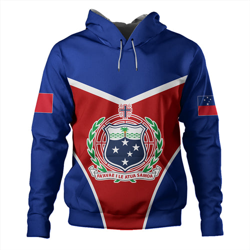 Samoa Hoodie Samoa Flag And Coat Of Arms Style