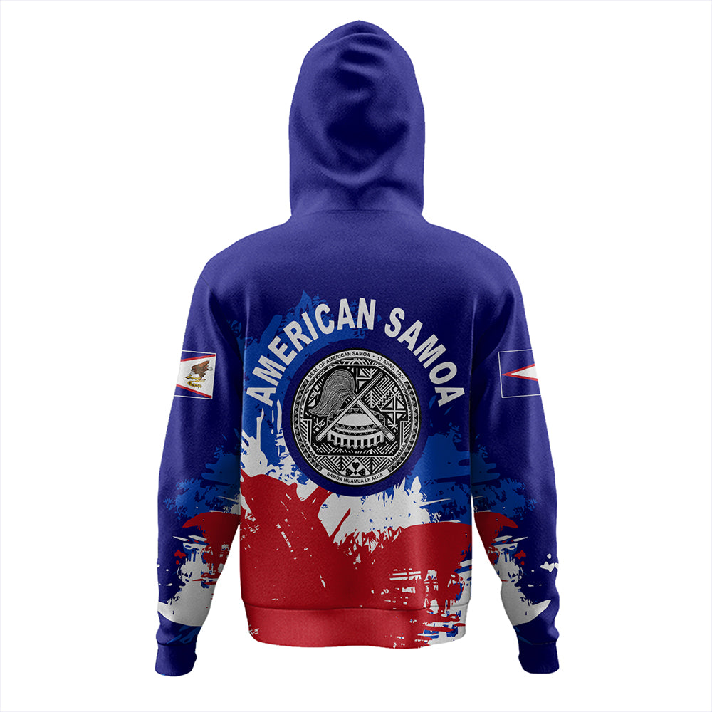 Samoa Hoodie American Samoa Flag Eagle Grunge