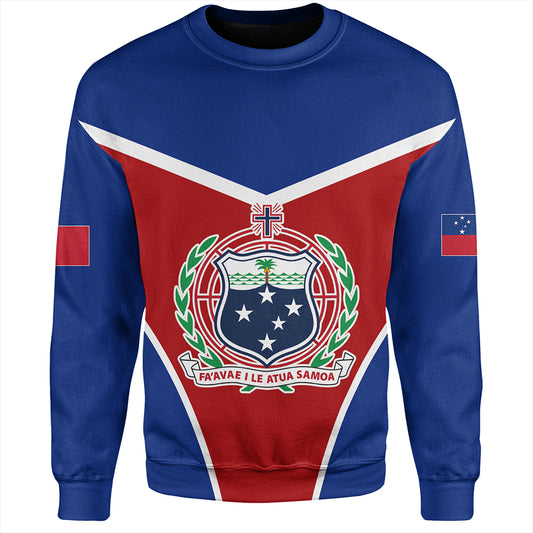Samoa Sweatshirt Samoa Flag And Coat Of Arms Style