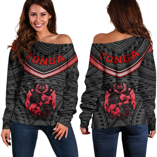 Tonga Off Shoulder Sweatshirt Polynesian Authen