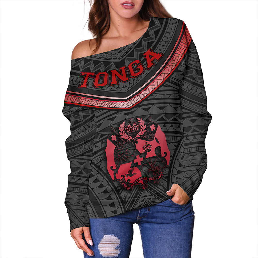Tonga Off Shoulder Sweatshirt Polynesian Authen