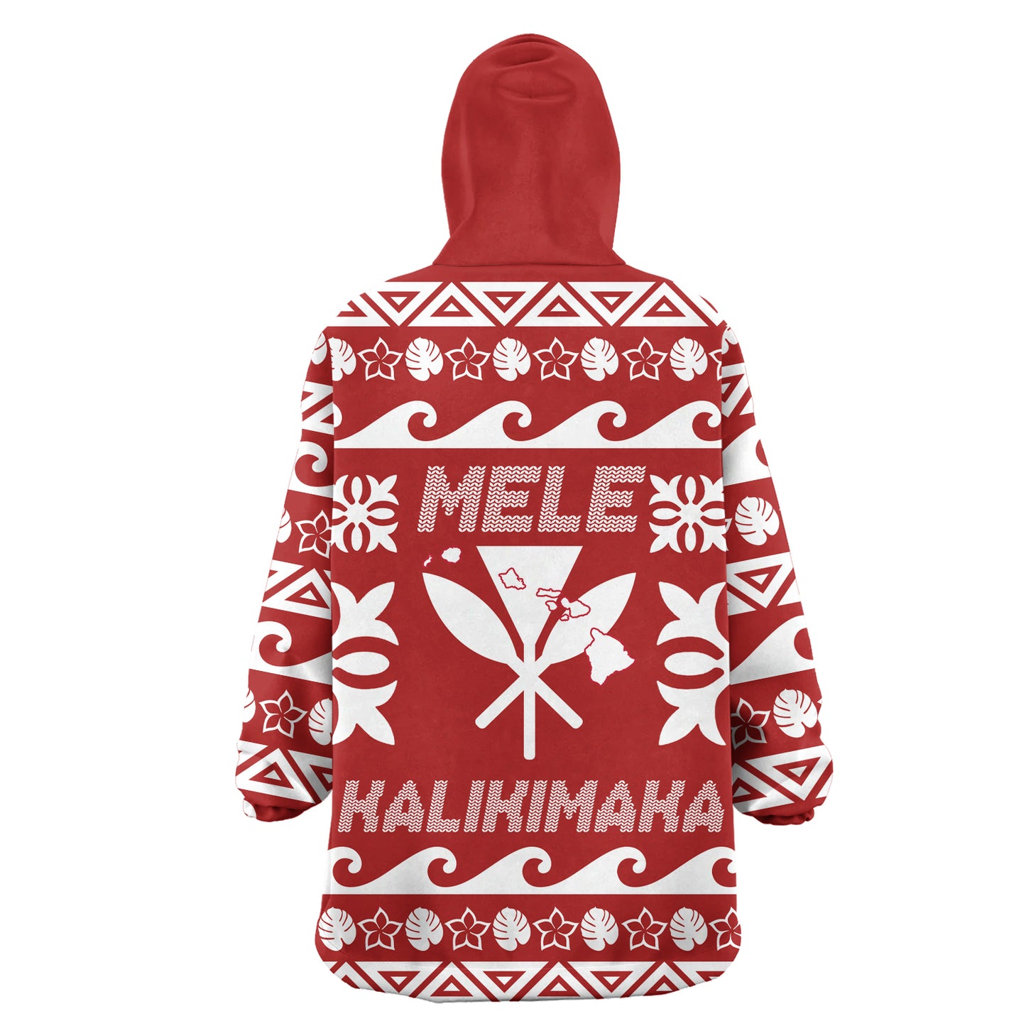 Hawaii Snug Hoodie King Native Hawaiian Kakau Pattern Christmas