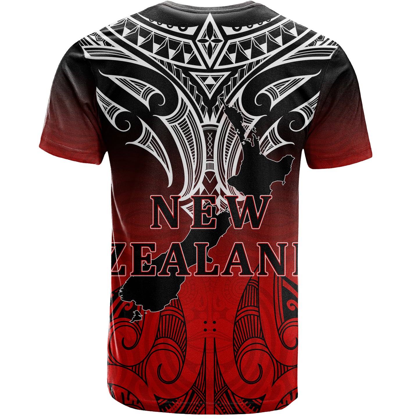 New Zealand T-Shirt Maori Kiwi Bird Symbols Map
