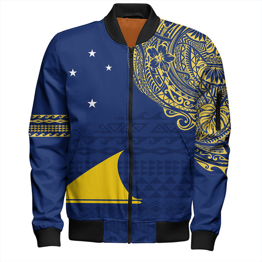 Tokelau Bomber Jacket Polynesian Flag With Coat Of Arms
