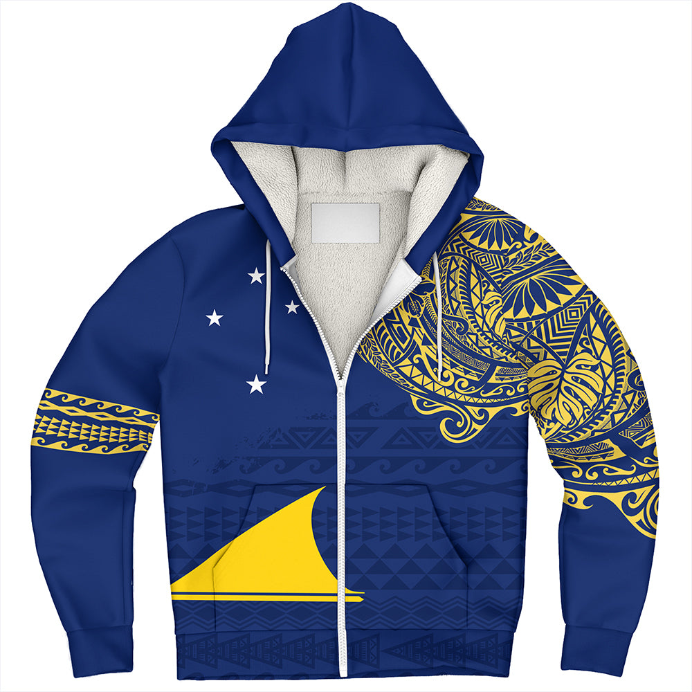 Tokelau Sherpa Hoodie Polynesian Flag With Coat Of Arms