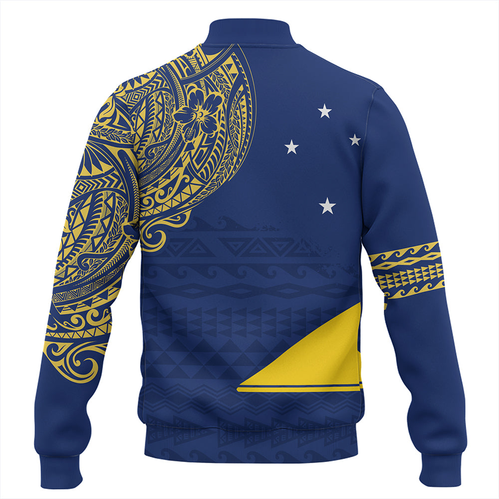 Tokelau Baseball Jacket Polynesian Flag With Coat Of Arms