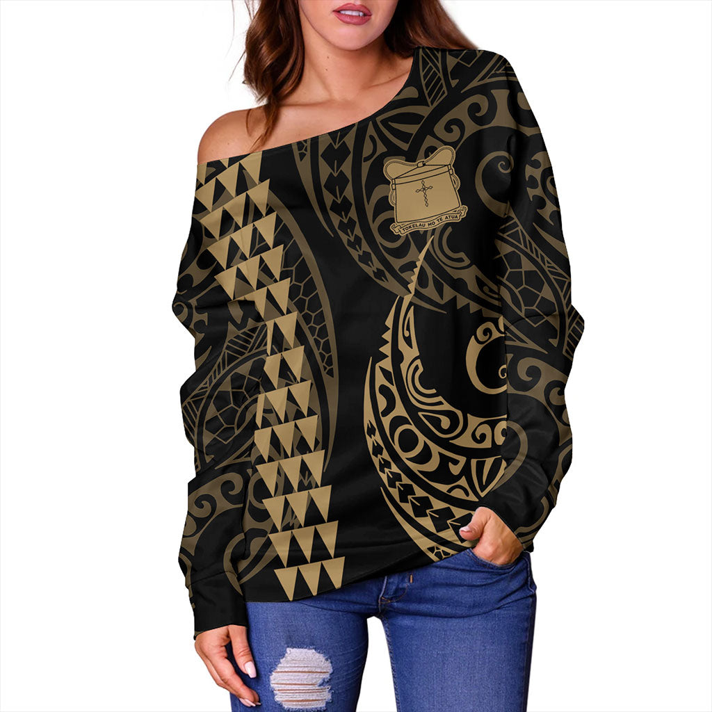 Tokelau Off Shoulder Sweatshirt Kakau Style Ver.1
