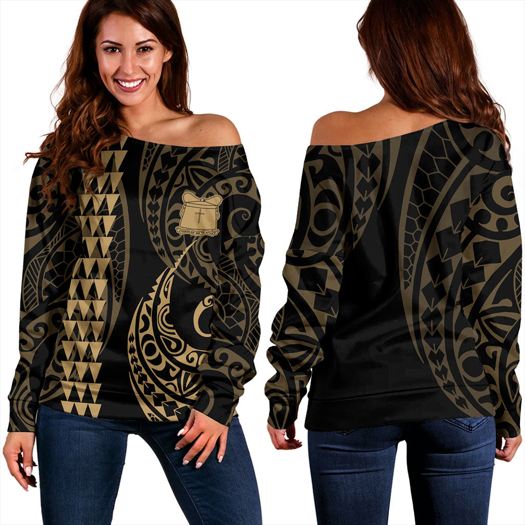 Tokelau Off Shoulder Sweatshirt Kakau Style Ver.1