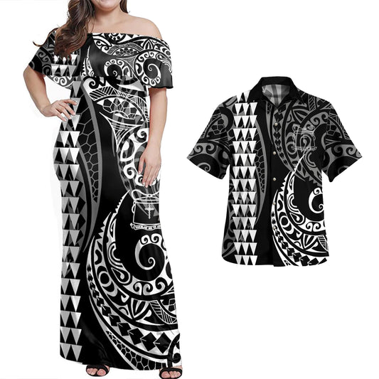 Tokelau Combo Dress And Shirt Kakau Style White