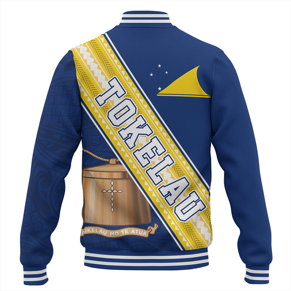 Tokelau Baseball Jacket Flag And Coat Of Arms