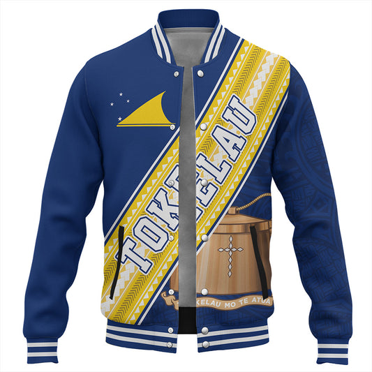 Tokelau Baseball Jacket Flag And Coat Of Arms