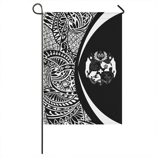 Tonga Garden Flag Lauhala Circle White